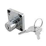 uxcell 引き出しロック　引き出し鎖　鍵2個　円筒ロック　キャビネット　シルバートーン　クロームブレード