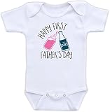 Happy最初父の日プレゼントDad – かわいい父の日赤ちゃん服ベビーBoy or Girl カラー: ピンク