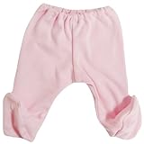 【未熟児】【低出生体重児】【早産児】【NICU】用　ベビー服：足つきズボン　ピンク