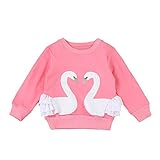 (プタス)Putars ベビー服 子供服 パーカー 長袖 女の子 スワン柄 面白い 可愛い スポーツ 運動会 旅行 記念日 プレゼント 12ヶ月-4歳