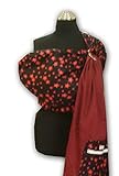 Palm and Pond Adjustable Ring Sling Baby Carrier - Black Red Stars Design by Palm&Pond