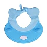 シャンプーハット 洗髪用帽子 可愛いベビー用品 サイズ 調整可能 お風呂 水漏れない 耳のシールド付き幼児 赤ちゃん 子供 大人用 (ブルー)