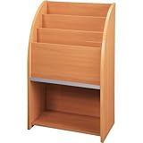 東洋金属 雑誌ラック棚付タイプ　幅５５０　ナチュラル木目