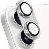 ReHowy カメラフィルム iPhone 17 対応 カメラレンズカバー アルミ合金＋９H硬度強化ガラス製 アイフォン 17 レンズカバー 露出オーバー防止 キズ防止 耐衝撃 全面保護 カメラカバー 高透過率 防塵 金属 ケース iPhone 17 用 レンズフィルム シルバー