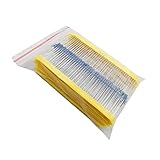 Dovewill 高品質　22ohm-10Mohm 1/4ワット　精密金属　抵抗器　アソートメント　キット　約720個入り