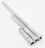 3ピース3 / 8インチドライブLongラチェットソケット手動または電源ドリルの拡張子3 6と10インチバー長さinter-lockingセットprovides extra long 17インチ最大拡