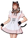 クリアストーン(Clearstone) リリカルパレット コスプレ ハロウィン ギンガムねこメイド レディース ピンク