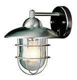 Trans Globe Lighting 4370 ST Coastal Coach 8-Inch Outdoor Wall Lantern, Stainless Steel [並行輸入品]
