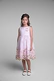 スウィートバタフライ シンプルなメッシュドレス 「SImple Sweet Butterfly Mesh Dress」2歳から12歳 (11-12 years, ピンク)