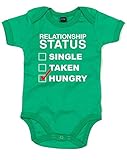 (交際ステータス、空腹。) Relationship Status Hungry, プリント　ベビースーツ - グリーン/白/赤 12-18 ヶ月
