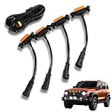 one+lifestyle トヨタ タコマ TRD プログリル LED グリル マーカー 4連セット アンバーライト 互換品 (アンバーレンズ)