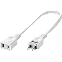 Amazon.co.jp: 薄さ0.9mmの電源延長コード【フラットコードキット】 1m