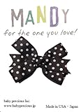 MANDY ベビー ヘアクリップ Baby Bows Brown with White Dot