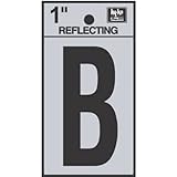 Hy-Ko RV-15/B Reflective Letter with B Sign, 1.25, Black by Hy-Ko