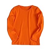 Dafanet　ベビー服 子供服 Tシャツ 男の子 女の子 コットン ベーシック 　春 秋 キッズ コットン 柔らか 無地 長袖 Tシャツ 七色展開 Oネック 長袖カットソー シャツ 柔らかい ベビー