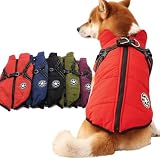 犬 暖かい ベスト ハーネス付きで着せやすい アウター コート ジャケット ファスナー フリース 背中 開き ダウンベスト 犬の服 犬服 いぬ 防寒 冬 秋 春 雨 雪 散歩 (ブラック, XL)