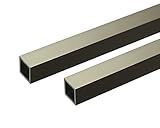 安田 アルミ角パイプ 2m 1.2x12x12mm ステンカラー 2本組