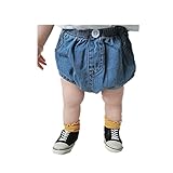 ベビー ファッション デニム ショート　パンツ ブルー 90cm