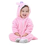 エルフ ベビー(Fairy Baby) 着ぐるみ ベビー服秋冬 フード付きロンパース ジャンプスーツ(size:90,ピンク)