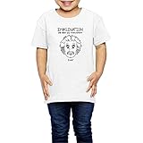 Ariesシャツ 2歳～６歳子どもＴシャツEinstein アメリカ風 天才の代名詞 名言 キッズ服 White 3 Toddler