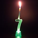 マルチカラー点滅0 – 9数ケーキトッパー、誕生日Candle Set ホワイト LO-HK202163-01-08