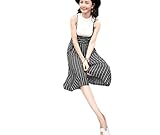 [RSWHYY] レディース サロペット オールインワン オーバーオール サスペンダー カジュアル 春秋 ガウチョパンツ キュロット スカーチョ 縞柄 つなぎ服 ゆったり 九分丈 グリーン S