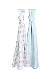 Bebe au Lait Premium Muslin Swaddle Blanket Set Oahu and Zig Zag [並行輸入品]