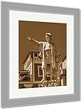AshleyフレームプリントMonument to Christopher Columbus in Santa Margherita Ligure、壁アートホーム装飾、ag6376456 30x26 