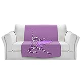 ブランケットウルトラソフトFuzzy 4サイズ！DIANOCHEのKUNZELMAN Fairy Come FlyパープルホームDecor Unique Designer芸術的スタイリッシュな寝室アイ