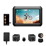 自転車バックミラー 自転車 バイク ドラレコ 前後 自撮り3カメラ 1080P S-ONYセンサー130°広角 防水 usb給電 配線不要可 3時間録画 Bluetooth機能 通話 音楽再生 Siri対応 4インチ TPMSタイヤ空気圧 輝度調節 超速警報 タイム計測機能 WiFi GPS搭載 Gセンサー ループ 衝撃録画 日本説明書 F3K