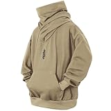 [Eocicvvi] パーカー メンズ タートルネック フード付き 裏起毛 大きいサイズ 長袖 プルオーバー スウェットカジュアル ストリー