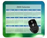 YENDOSTEEN 2026年カレンダー マウスパッド ゲーム用 ゲーミングマウスパッド 上質生地 滑り止, 緑色のライト マウスパッド Type-751