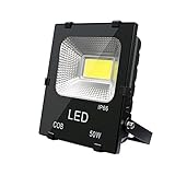 KJshop LED投光器 フラッドライト 作業灯 50W 昼白色 屋外照明 広角120° 85-265V 5000LM IP66防水 (50Ｗ)