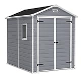 Keter Manor Large 6 x 8 ft. Resin Outdoor Backyard Garden Storage Shed [並行輸入品]