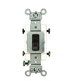 Leviton 54522-2 20-Amp, 120/277-Volt, Toggle Framed Double-Pole AC Quiet Switch, Commercial Grade, G