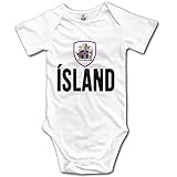 赤ちゃん&ベビー服 アイスランド ISLAND 国章 半袖ロンパース 夏 女の子 男の子 18 Months ホワイト