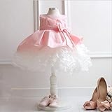 M.Z.L 発表会ドレス 女の子 子供ドレス フォーマルドレス 子ども ドレス ピアノ発表会 女の子 ピンク キッズドレス 結婚式 発表会 演奏会 卒園式  80-150cm (110cm)