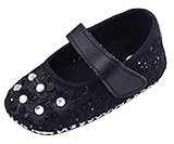 (ビグッド)Bigood 可愛い 子供靴 女の子 赤ちゃん ベビー靴 プリンセス 出産祝い フォーマルシューズ ルームシューズ 結婚式 フラワー柄 13cm 黒