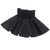 BOZEVON 女性マタニティハイウエストカジュアルラインプリーツスカート、ミニスカート、調節可能ウエストバンド (ブラック,M)