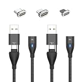 タイプc ケーブル type-c ケーブル 【1m+1.8M】【ブラック】 1本6役 20V5A100W PD3.0 急速充電 高速データ転送 USB-A/USB-C to USB-C/Type-C M-icro/A-ndroid等対応 磁石 マグネット式
