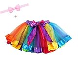 leoy88ベビー女の子子供用レインボースカートガーゼスカートダンスウェア( L ( 7 – 9y ) )