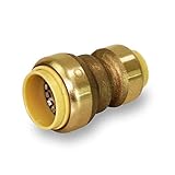 Everflow Pushlock upsc3412 3 / 4インチx 1 / 2インチのロングpush-fitプッシュXプッシュカップリング継手、Made w /リードフリーDZR鍛造真鍮、接続P
