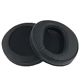 Chic Tuant イヤーパッド for SONY (ソーニ) MDR-Z7 MDR Z7 ヘッドセット に対応 交換用 ヘッドホンパッド イヤークッション メモリーフォーム (ブラック) (プロテインレザー)