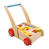 Wooden Trundle Truck - Training Walker with toy blocks by Legler