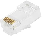 TycoElectronics RJ45コネクタ 8極8芯 CAT5E CAT6対応 LANケーブル用コネクタ プラグ クリスタルヘッド 100個入り 5-554720-5 オーディオファン 日本国内