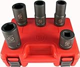 Chicago Pneumatic CPT-SS8205WS 1 In. Dr Wheel Service Sae And Metric Impact Socket Set, 5 Pc