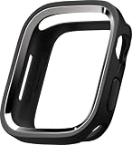 【elago】 Apple Watch Series 9 8 7 41mm SE 40mm 対応 ケース フレーム 付け替え 可能 TPU 保護ケース Appleウォッチ 保護カバー [ AppleWatch アップルウォッチ 41 & 40 mm 各種 対応 ] DUO CASE ブラック/メタリックダークグレー
