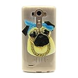 UNEXTATI G4 ケース 高級 TPU ハードカバー 超薄型ケース カバー 衝撃吸収 全面保護 脱着簡単 クリア 透明 LG G4カバー Cover (P2 ピンク)