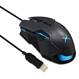 DELUX(デラックス) ゲーミングマウス M628BU 有線 9ボタン プログラム対応 軽量構造 左右対称 【日本正規代理店品】 ブラック