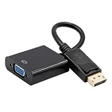 For Displayport VGA変換アダプタ VGA 変換ケーブル ディスプレイポート dp vga 変換 VGA 変換アダプタ 最大解像度 1920×1080サポート (DP to VGA)